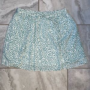 Green and White Ruffle Tie Skirt